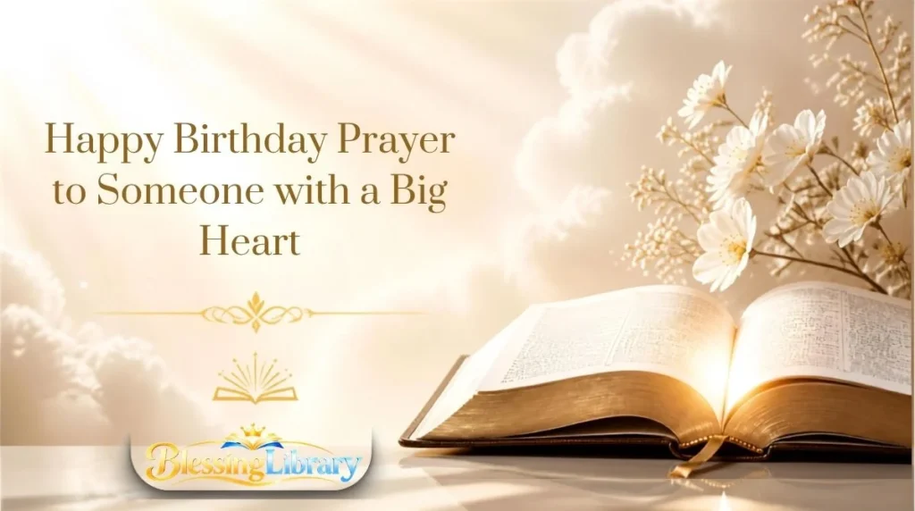 Happy Birthday Prayer to Someone with a Big Heart